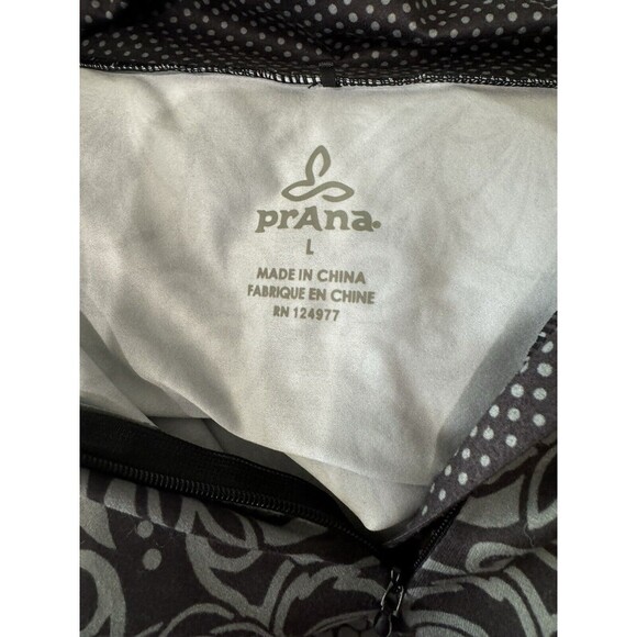 Prana Grey Spitfire Long Sleeve 1/4 Zip Pullover Athleisure Dress Geometric Sz L - Picture 6 of 6